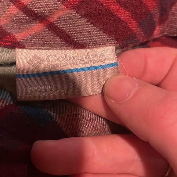 Columbia plaid button up shirt, size lg - Picture 3 of 5